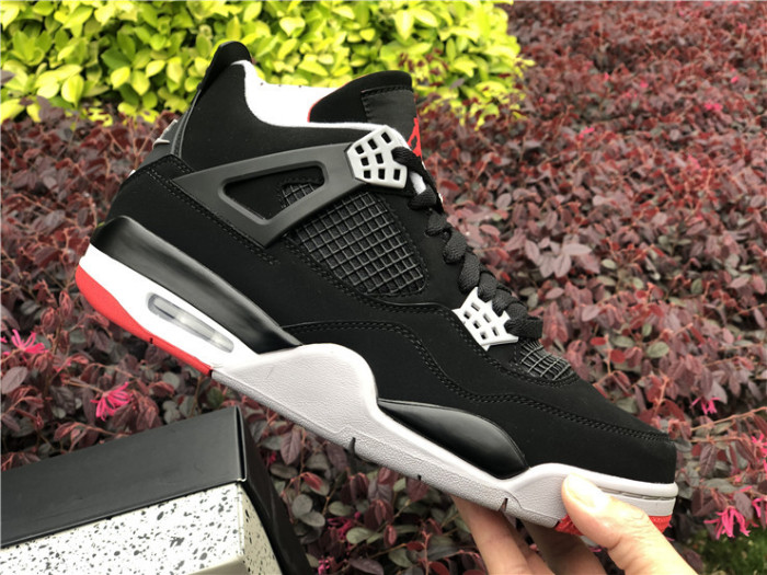Authentic Air Jordan 4 Bred 2019