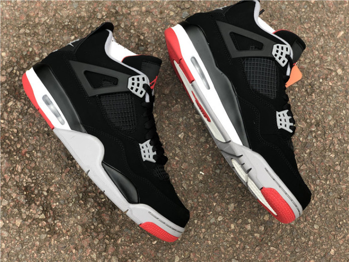 Authentic Air Jordan 4 Bred 2019