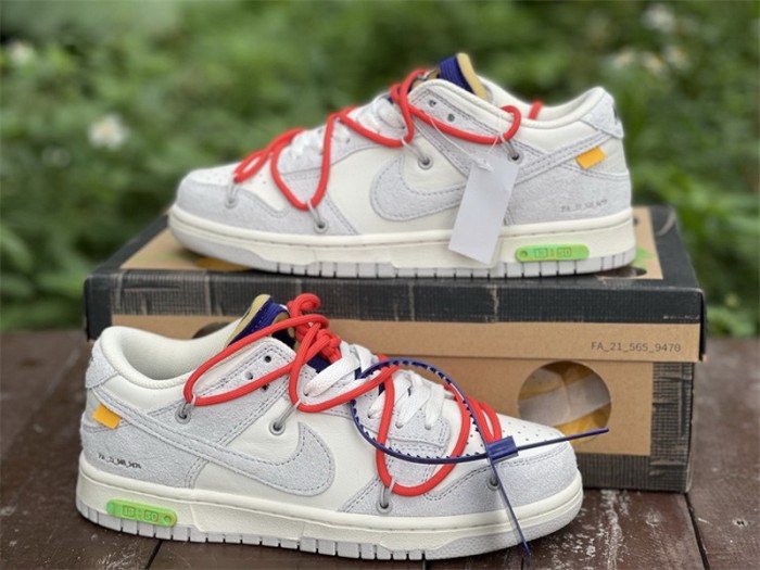 Authentic OFF-WHITE x Nike Dunk Low “The 50” DM0950 110