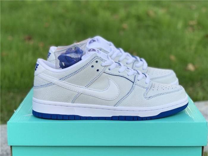 Authentic Nike SB Dunk Low Pro Premium White Game Royal
