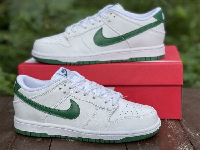 Authentic Nike Dunk Low White Green