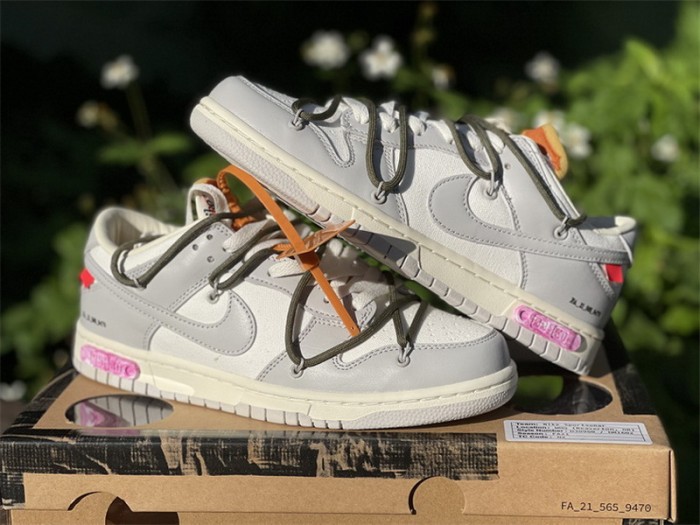 Authentic OFF-WHITE x Nike Dunk Low “The 50” DM1602 124--22
