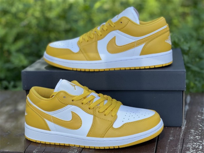 Authentic Air Jordan 1 Low White Pollen