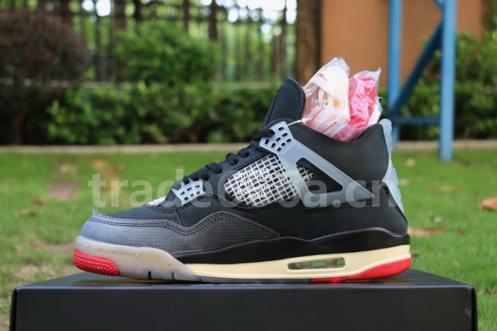 Authentic OFF WHITE x Air Jordan 4 “Bred”