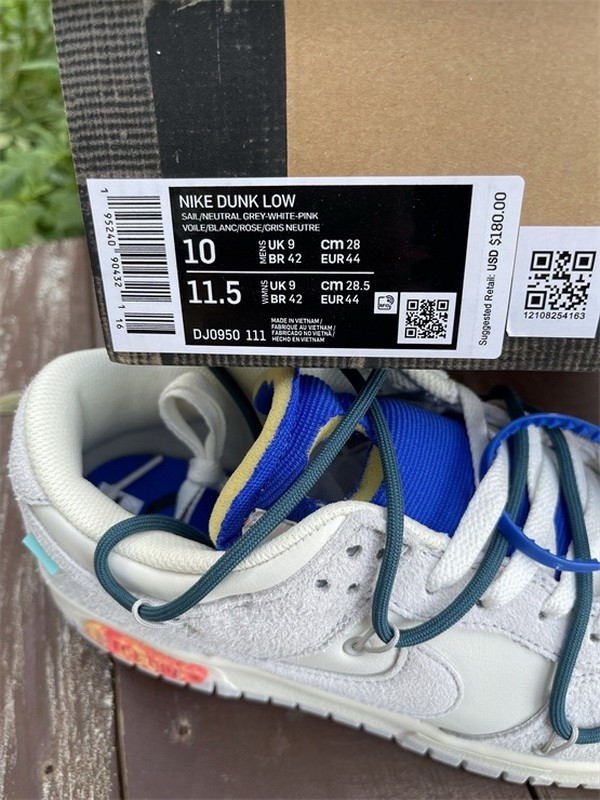Authentic OFF-WHITE x Nike Dunk Low “The 50” DJ0950 111