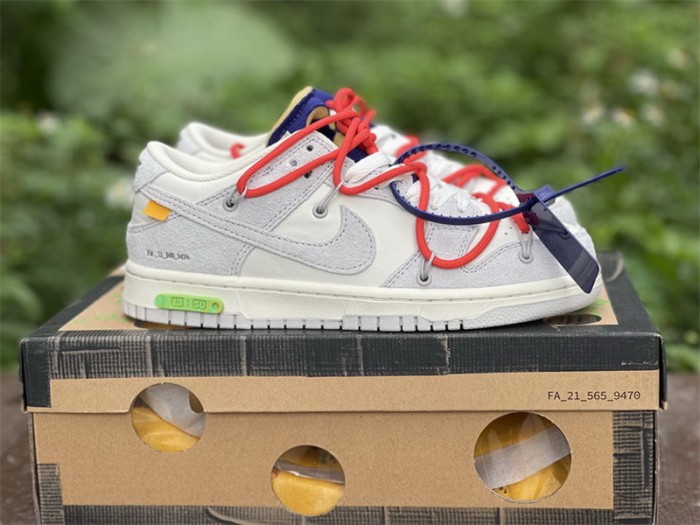 Authentic OFF-WHITE x Nike Dunk Low “The 50” DM0950 110