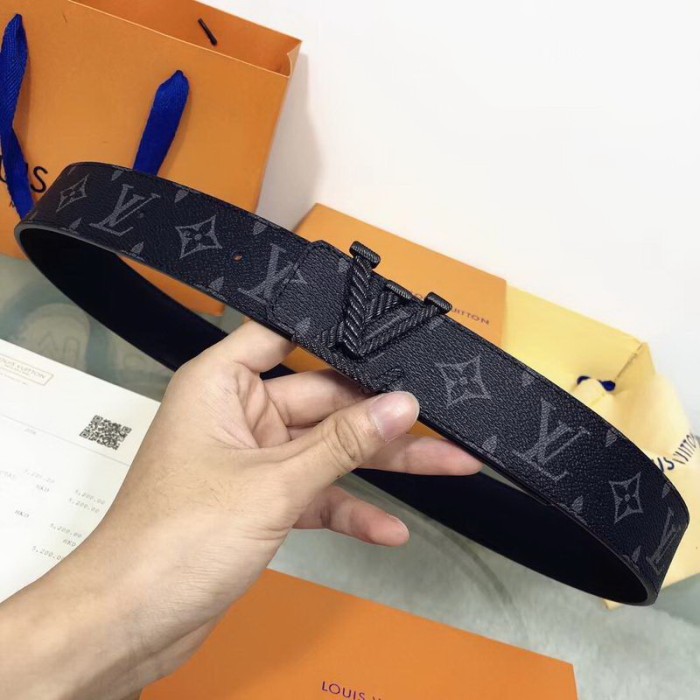Super Perfect Quality LV Belts(100% Genuine Leather Steel Buckle)-1195