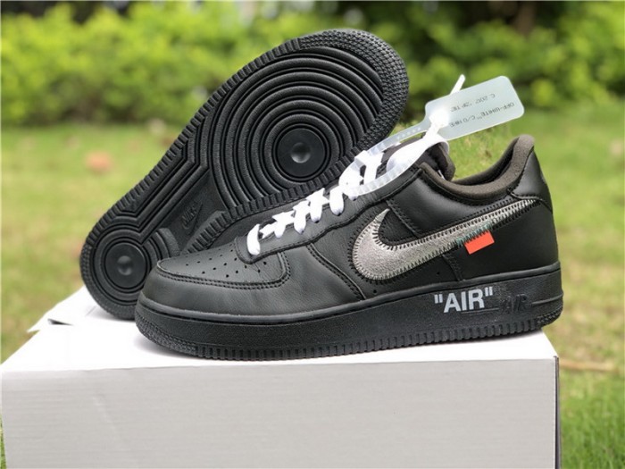Authentic 2018 Off White x Moma Air Force 1 One Low Black