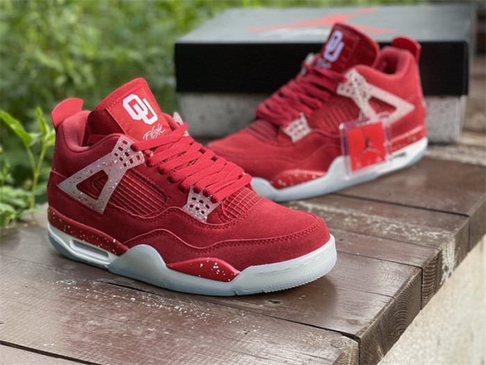 Authentic Air Jordan 4 PE Oklahoma Sooners （restock)