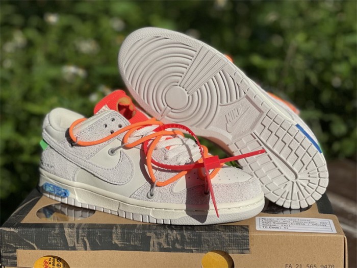 Authentic OFF-WHITE x Nike Dunk Low “The 50” DM0950 116