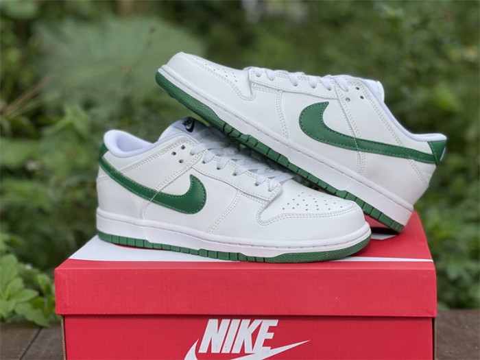 Authentic Nike Dunk Low White Green