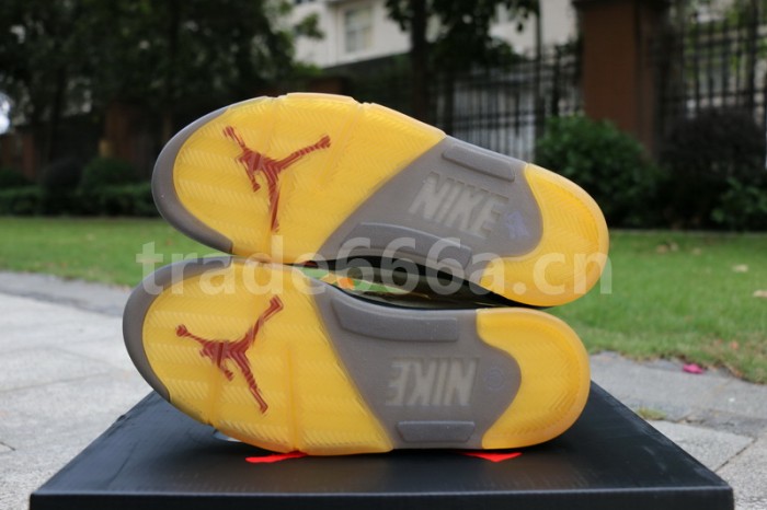 Authentic OFF-WHITE x Air Jordan 5 “Sail”