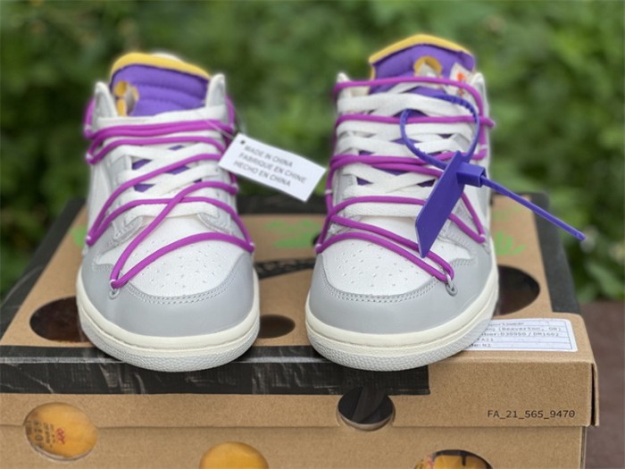 Authentic OFF-WHITE x Nike Dunk Low “The 50” DM1602 111