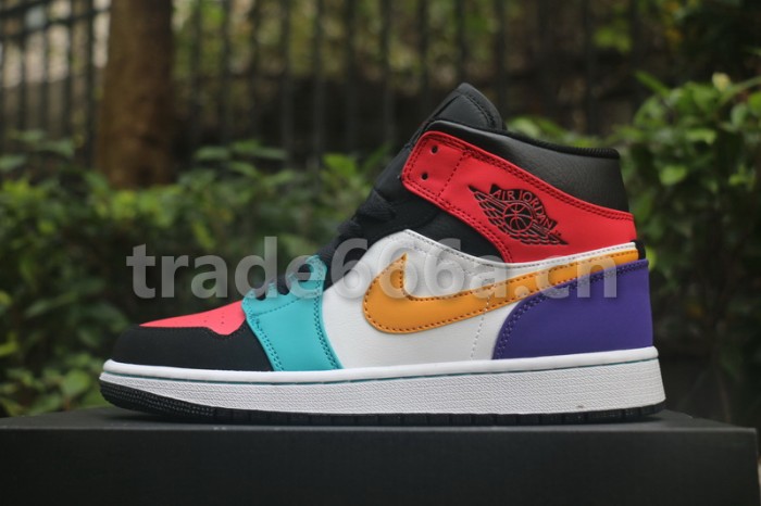 Authentic Air Jordan 1 Mid Multicolor