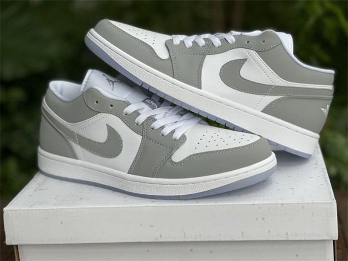 Authentic Air Jordan 1 Low “Wolf Grey” Women