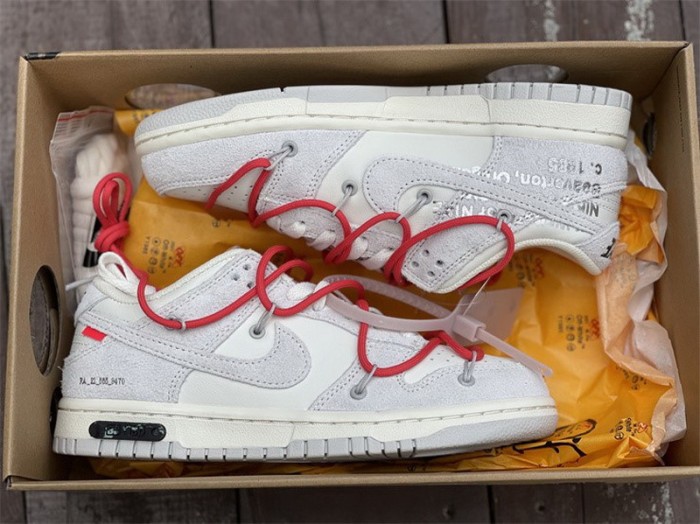 Authentic OFF-WHITE x Nike Dunk Low “The 50”DJ0950 118-001