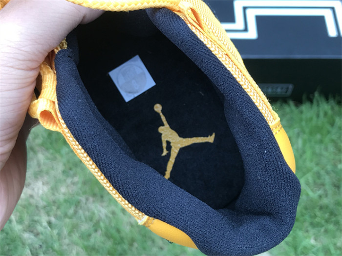 Authentic Air Jordan 11 Yellow Black Custom