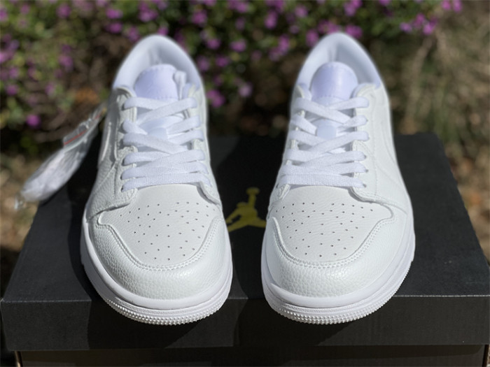 Authentic Air Jordan 1 Low Golf “Triple White”