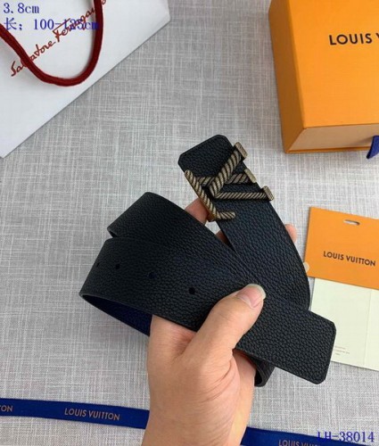 Super Perfect Quality LV Belts(100% Genuine Leather Steel Buckle)-3646