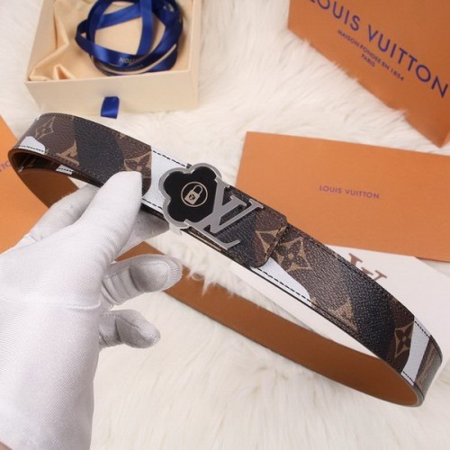 Super Perfect Quality LV Belts(100% Genuine Leather Steel Buckle)-3318