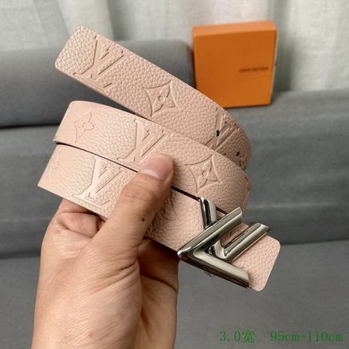 Super Perfect Quality LV Belts(100% Genuine Leather Steel Buckle)-3228
