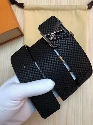 Super Perfect Quality LV Belts(100% Genuine Leather Steel Buckle)-3919