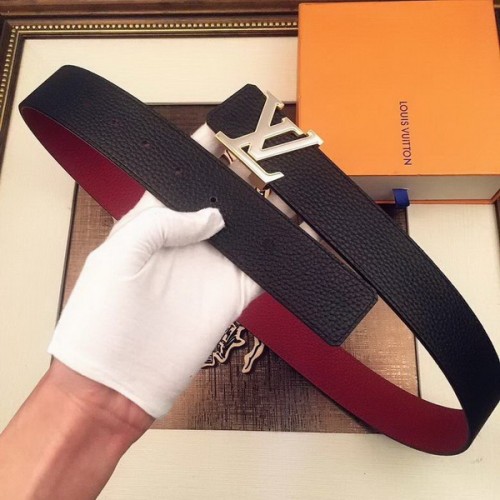 Super Perfect Quality LV Belts(100% Genuine Leather Steel Buckle)-3929