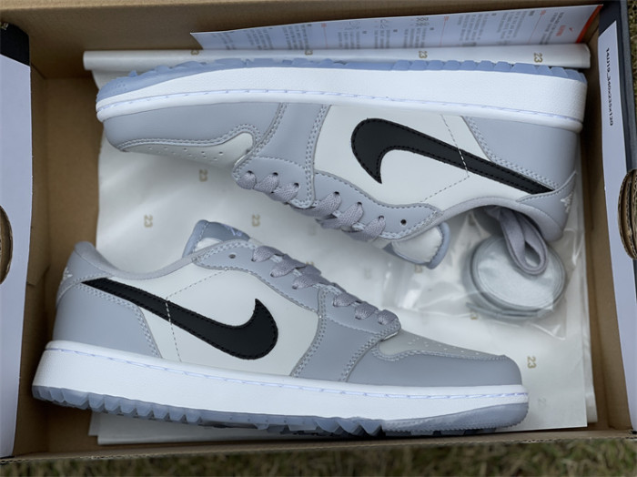 Authentic Air Jordan 1 Low Golf “Wolf Grey”