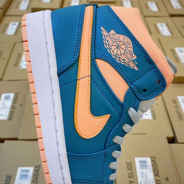 Authentic Air Jordan 1 Mid “Dark Teal Green”