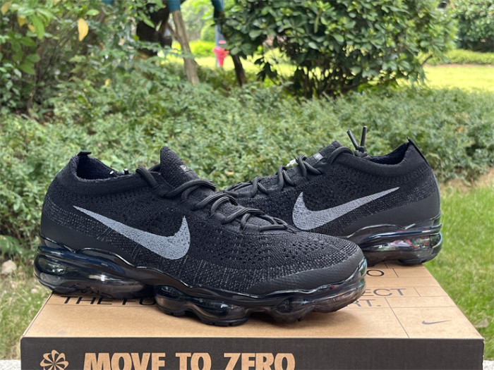 Authentic Nike Vapormax 2023 Flyknit Black Grey