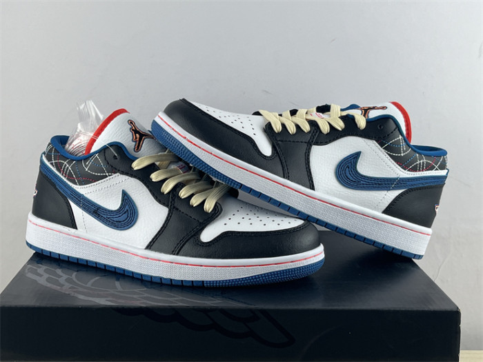 Authentic Air Jordan 1 Low SE White Industrial Blue