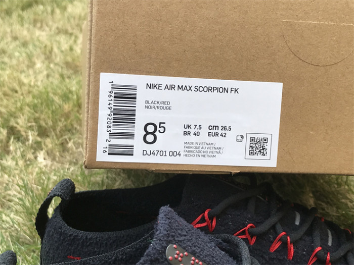 Authentic Nike Air Max Scorpion Black Red