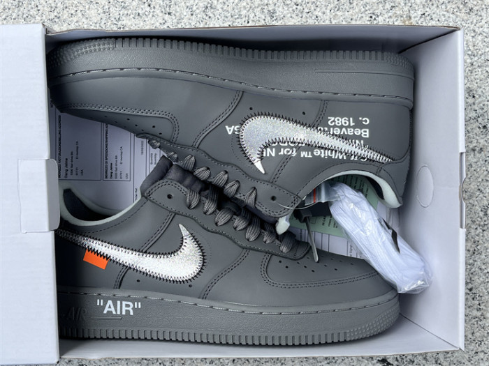 Authentic OFF-WHITE x Nike Air Force 1 Low “Grey”
