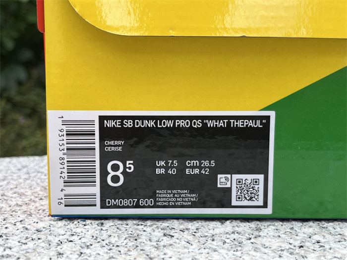 Authentic Nike SB Dunk Low What ThePaul 2023