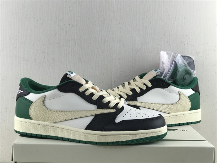 Authentic Travis Scott x Fragment x Air Jordan 1 Low White Green