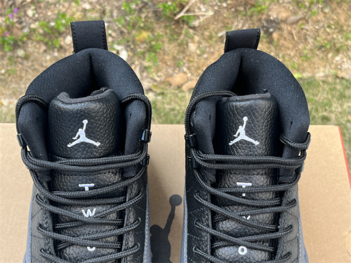Authentic Air Jordan 12 Black Wolf Grey”