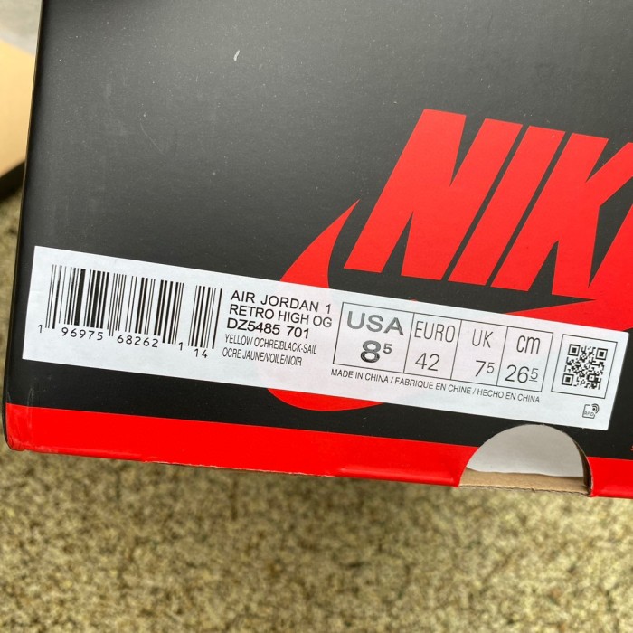 Authentic Air Jordan 1 High OG “Yellow Ochre”