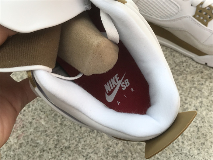 Authentic Nike SB x Air Jordan 4 White Camel