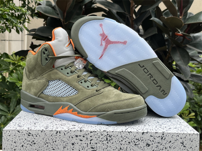 Authentic Air Jordan 5 Retro “Olive”