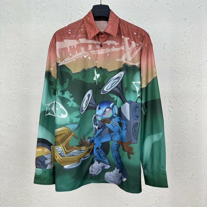 LV Shirt High End Quality-789