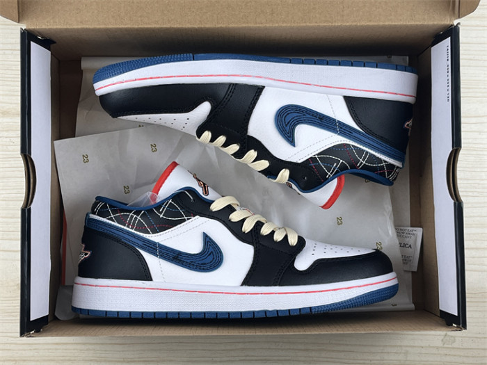 Authentic Air Jordan 1 Low SE White Industrial Blue