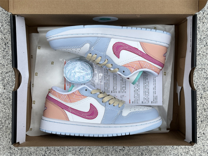 Authentic Air Jordan 1 Low SE “Sashiko Multi-Color
