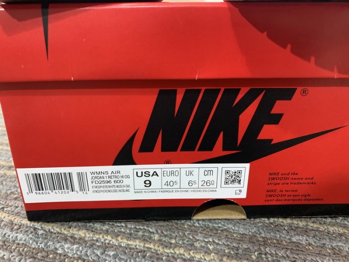 Authentic Air Jordan 1 High OG “Washed Pink” Women Shoes