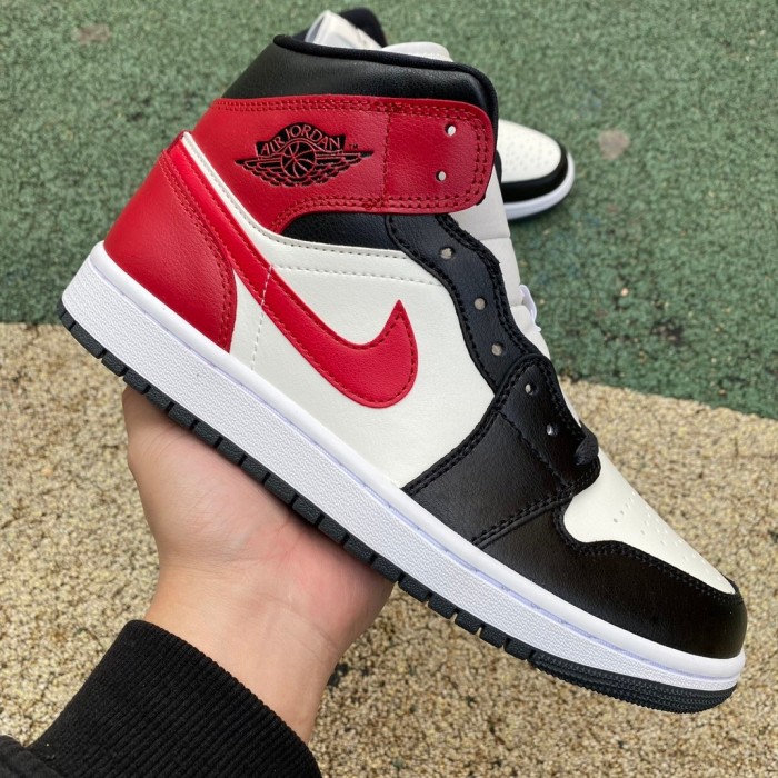 Authentic Air Jordan 1 Mid Black Toe Women