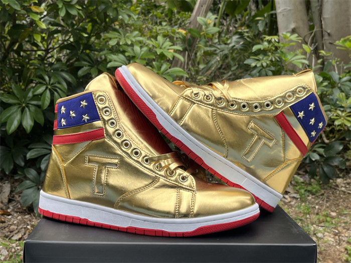 Trump High Top Gold Shoes