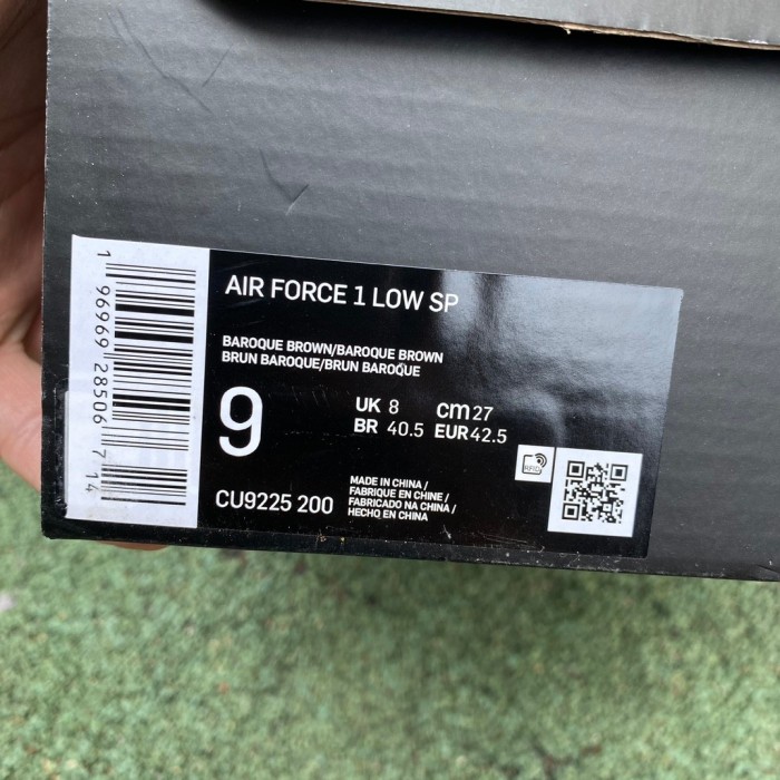 Authentic Supreme x Nike Air Force 1 Low Brown