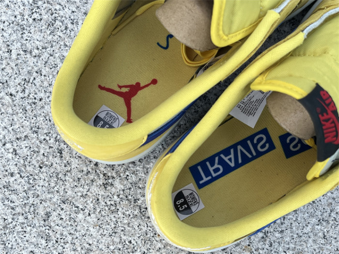 Authentic Travis Scott x Air Jordan 1 Low “Canary”