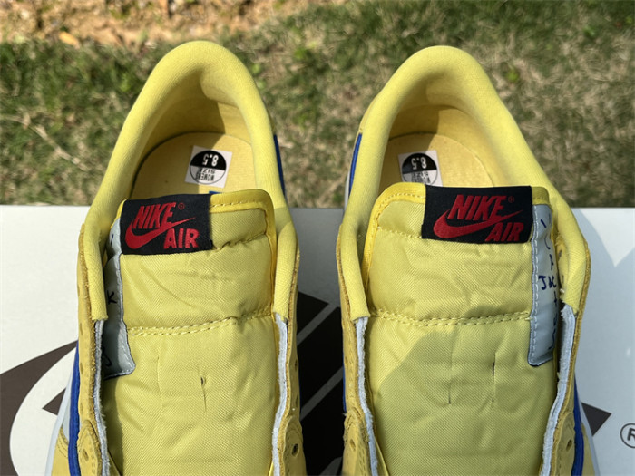 Authentic Travis Scott x Air Jordan 1 Low “Canary”