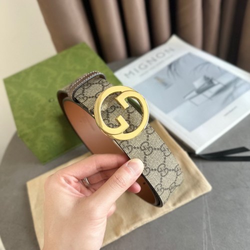 Super Perfect Quality G Belts(100% Genuine Leather,steel Buckle)-4474