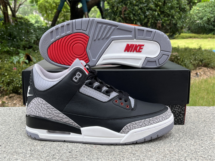 Authentic Air Jordan 3 “Black Cement” 2024